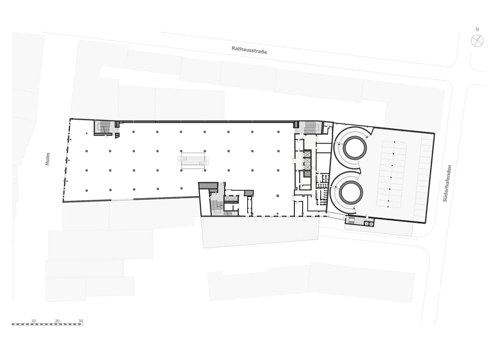 Grundriss der ersten Etage von HOLM 7 – Karstadt Flensburg Gewerbeimmobilie