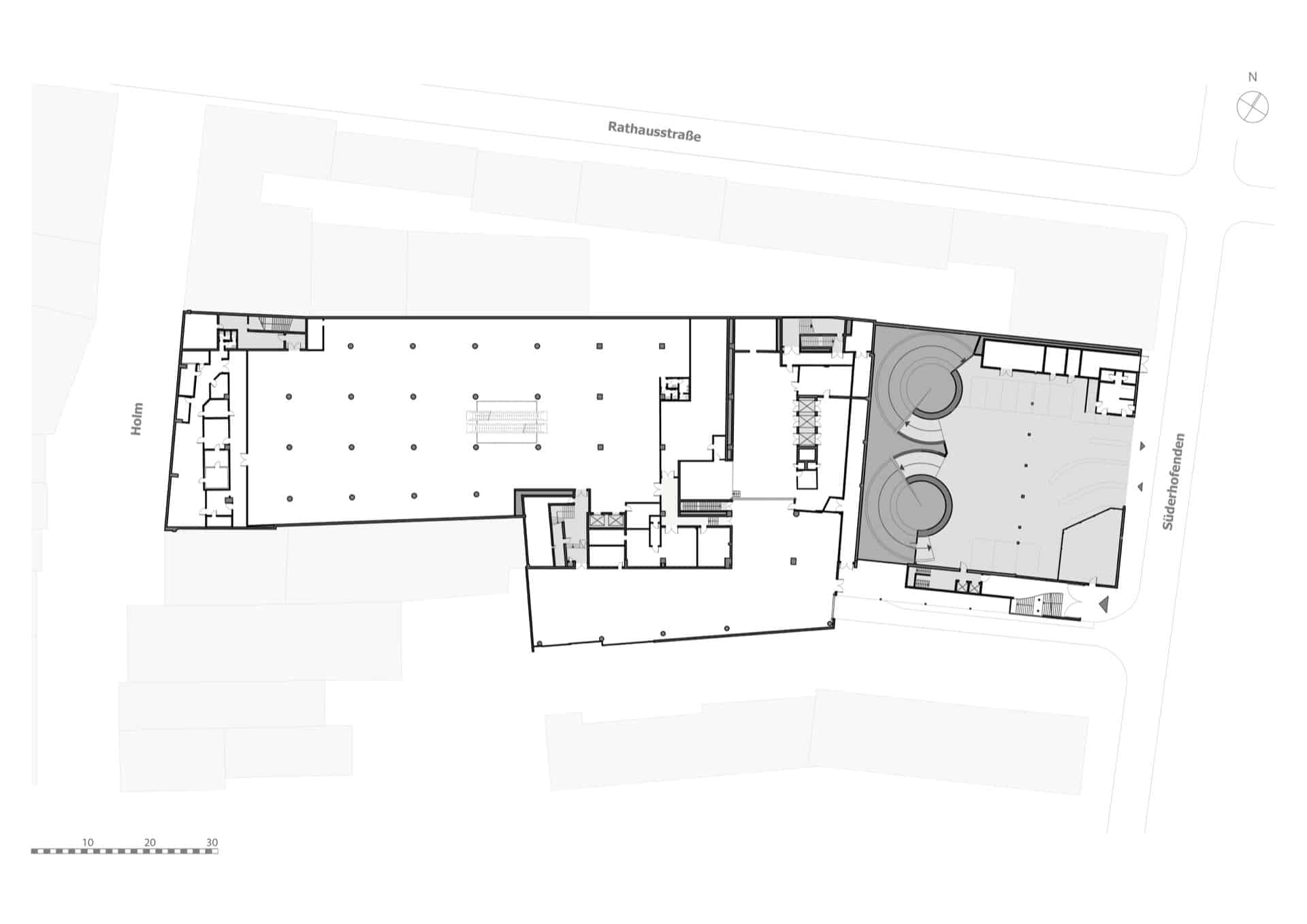 Grundriss des Untergeschosses der HOLM 7 Immobilie in Flensburg – Karstadt-Visualisierung